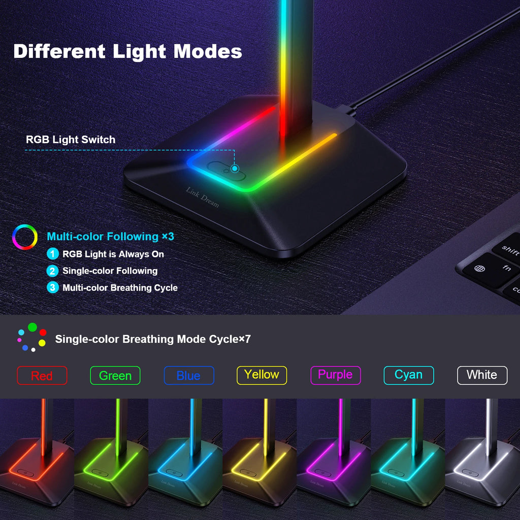 RGB Gaming Headphone Stand