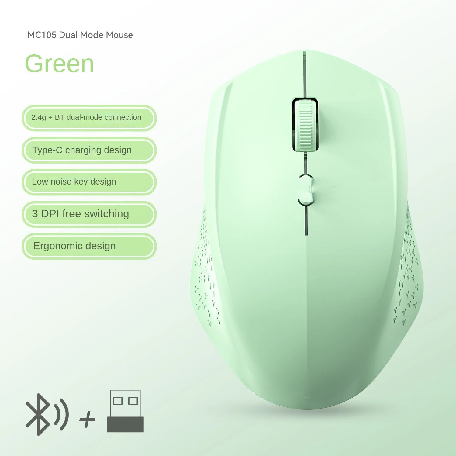 Silent Dual-Mode Wireless Mouse