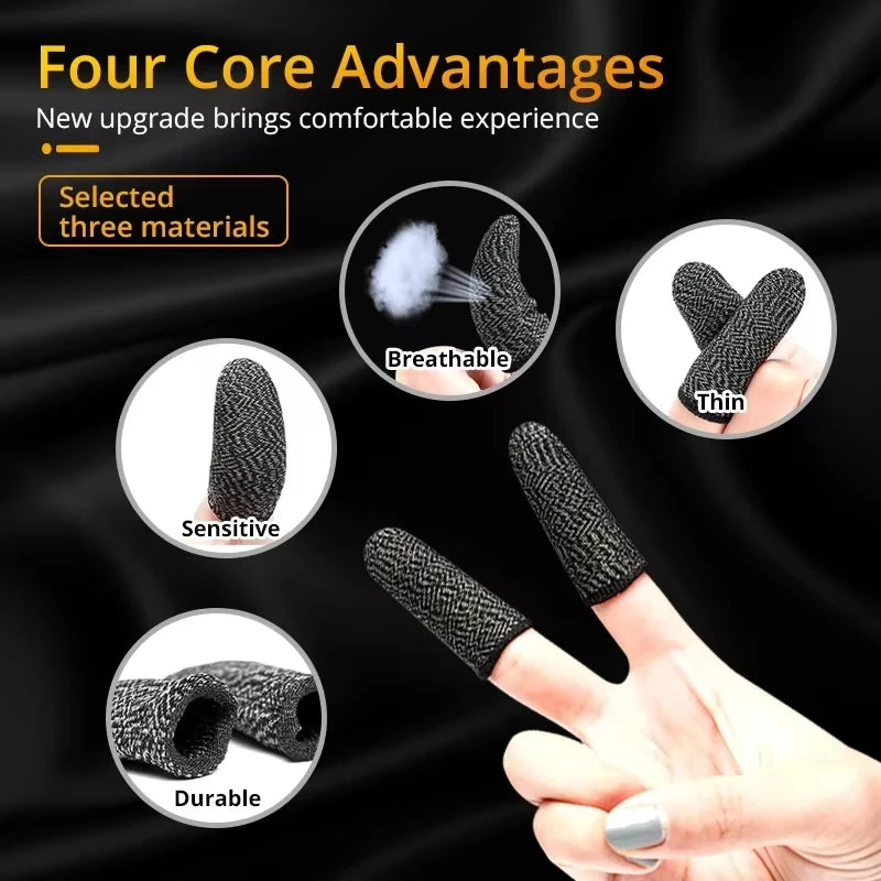Anti-Sweat Mobile Gaming Finger Sleeves