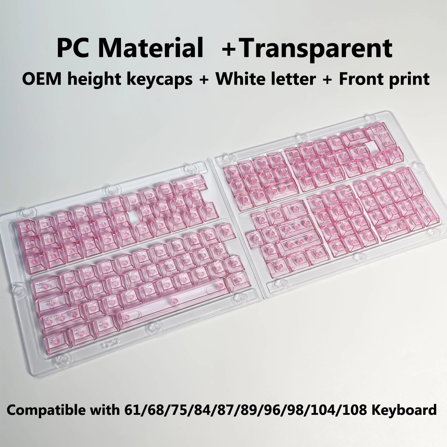 Transparent RGB Keyboard Keycaps