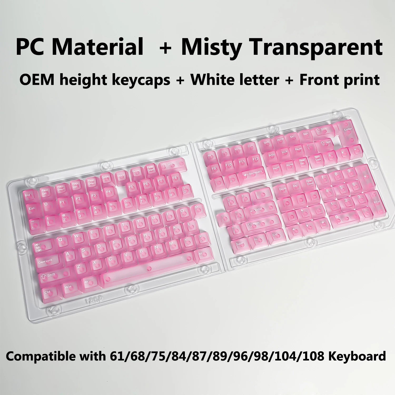 Transparent RGB Keyboard Keycaps