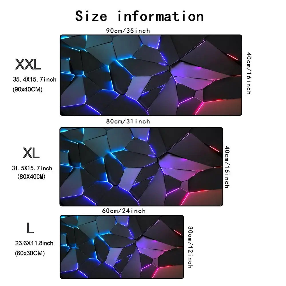 Geometric Non-Slip Gaming Mousepad