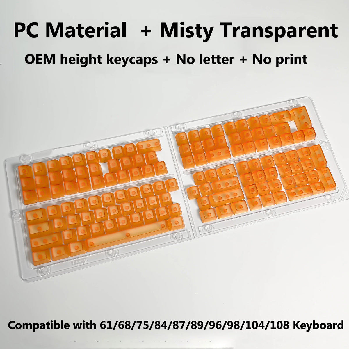 Transparent RGB Keyboard Keycaps
