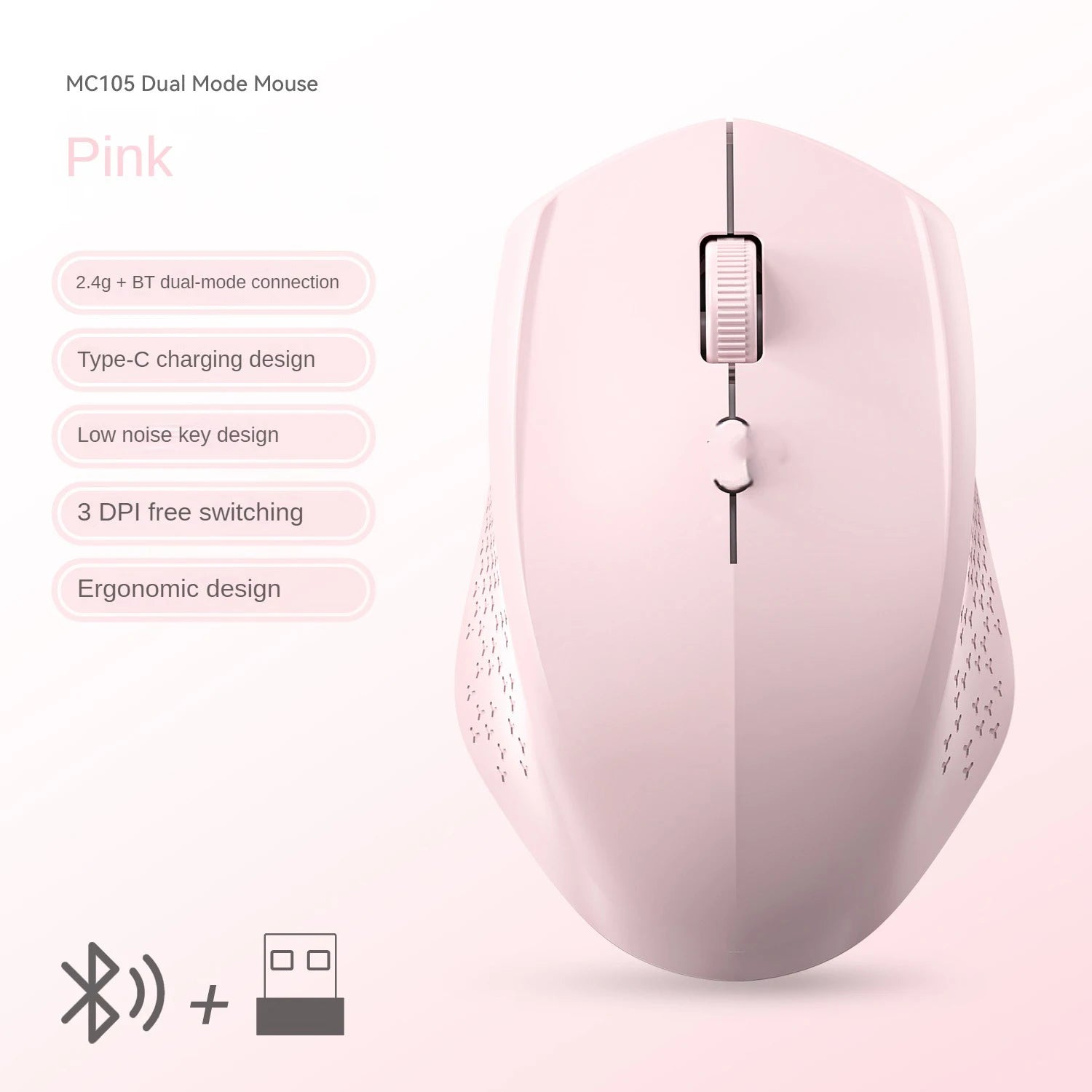 Silent Dual-Mode Wireless Mouse