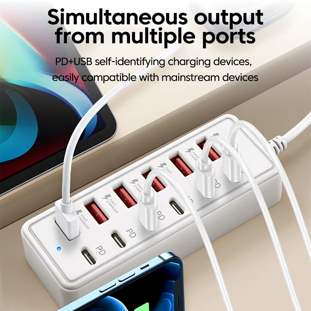 12-Port USB Charging Station