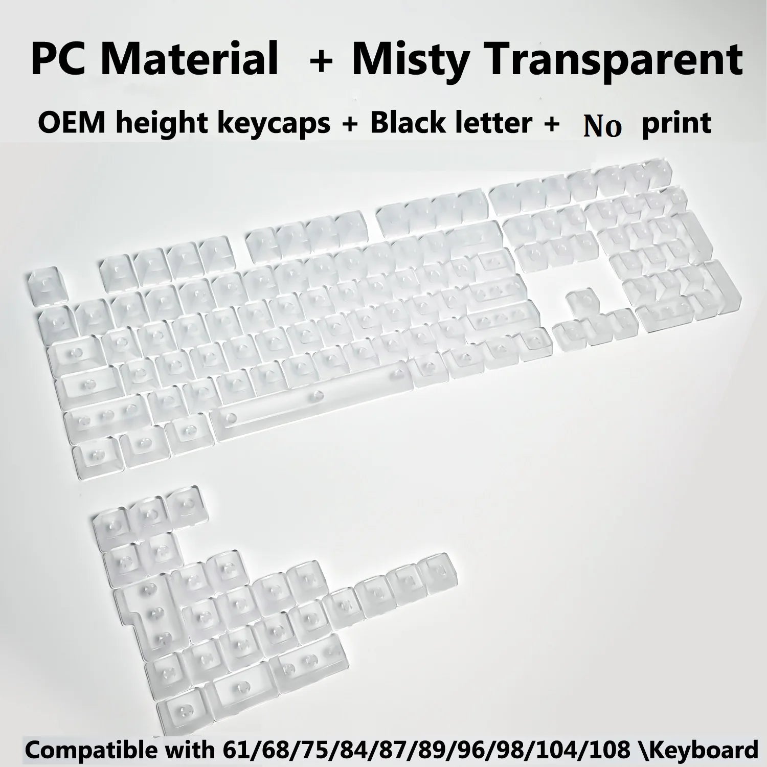 Transparent RGB Keyboard Keycaps