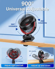 Rechargeable 900° Clip Fan