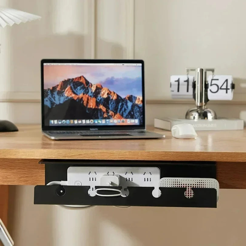 Clamp-On Under-Desk Cable Tray