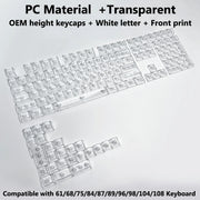 Transparent RGB Keyboard Keycaps