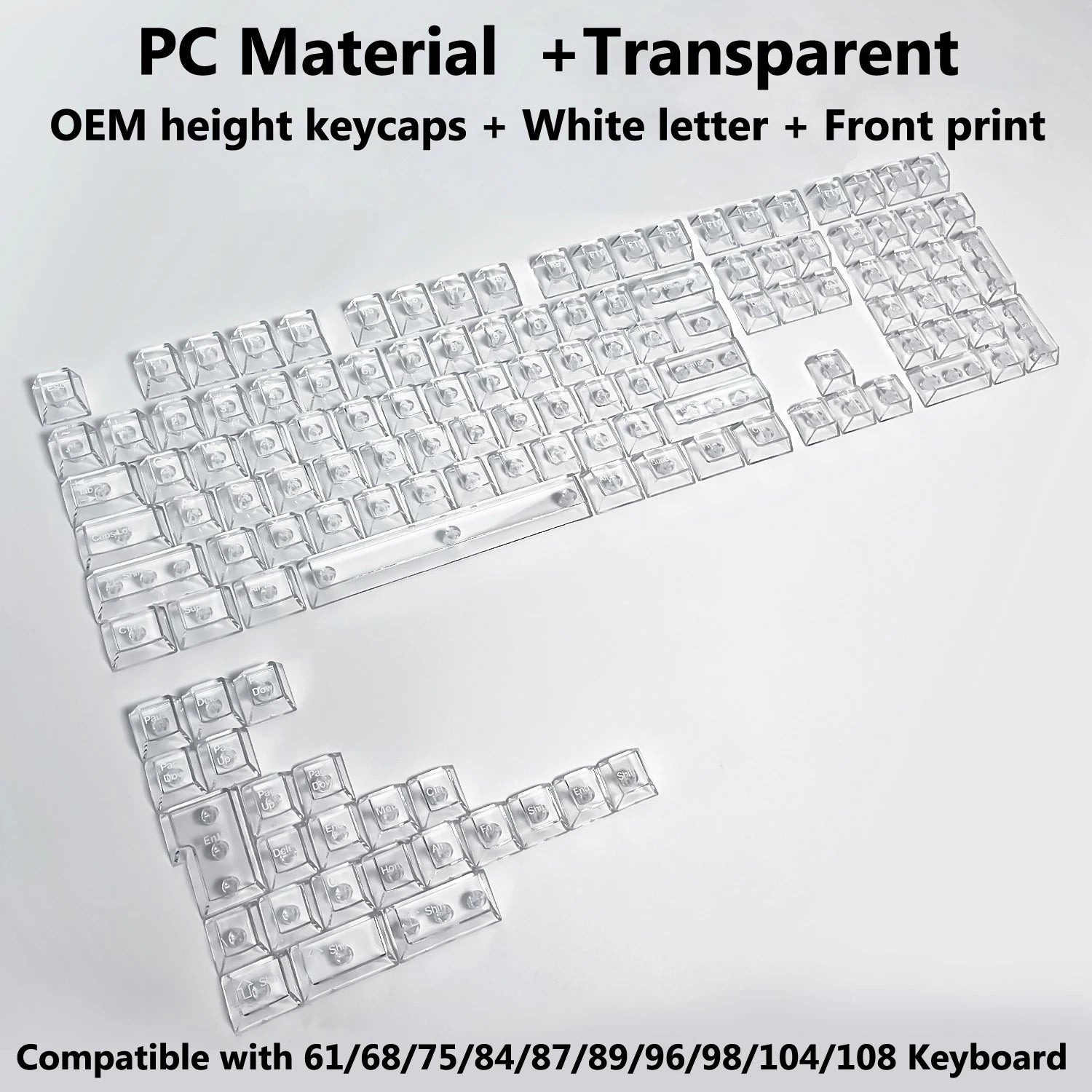 Transparent RGB Keyboard Keycaps