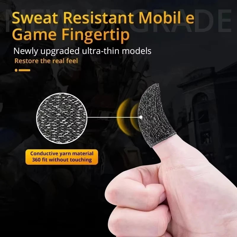 Anti-Sweat Mobile Gaming Finger Sleeves