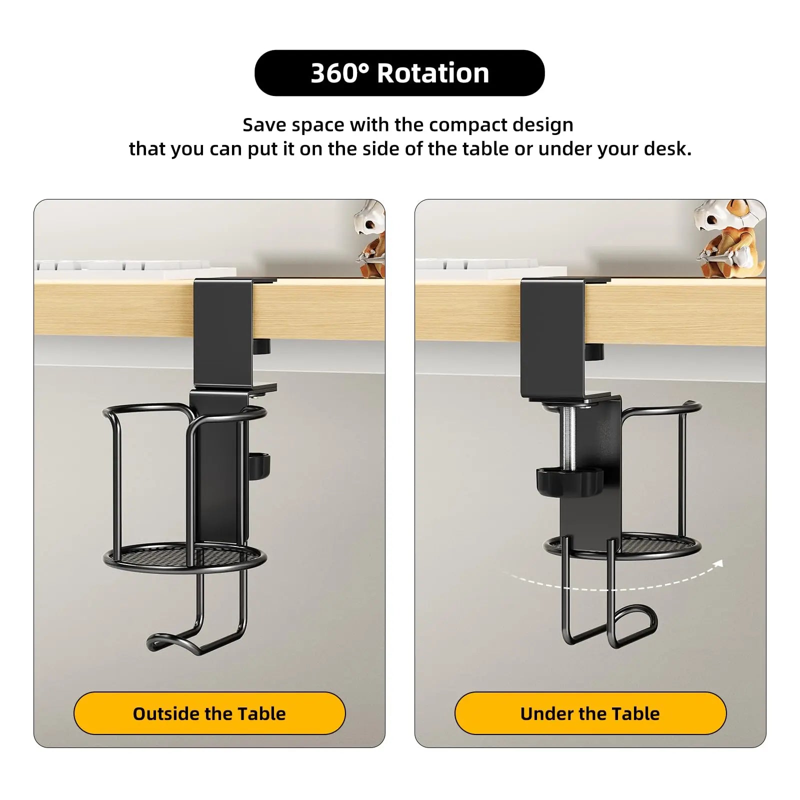 Rotating Cup Headphone Holder
