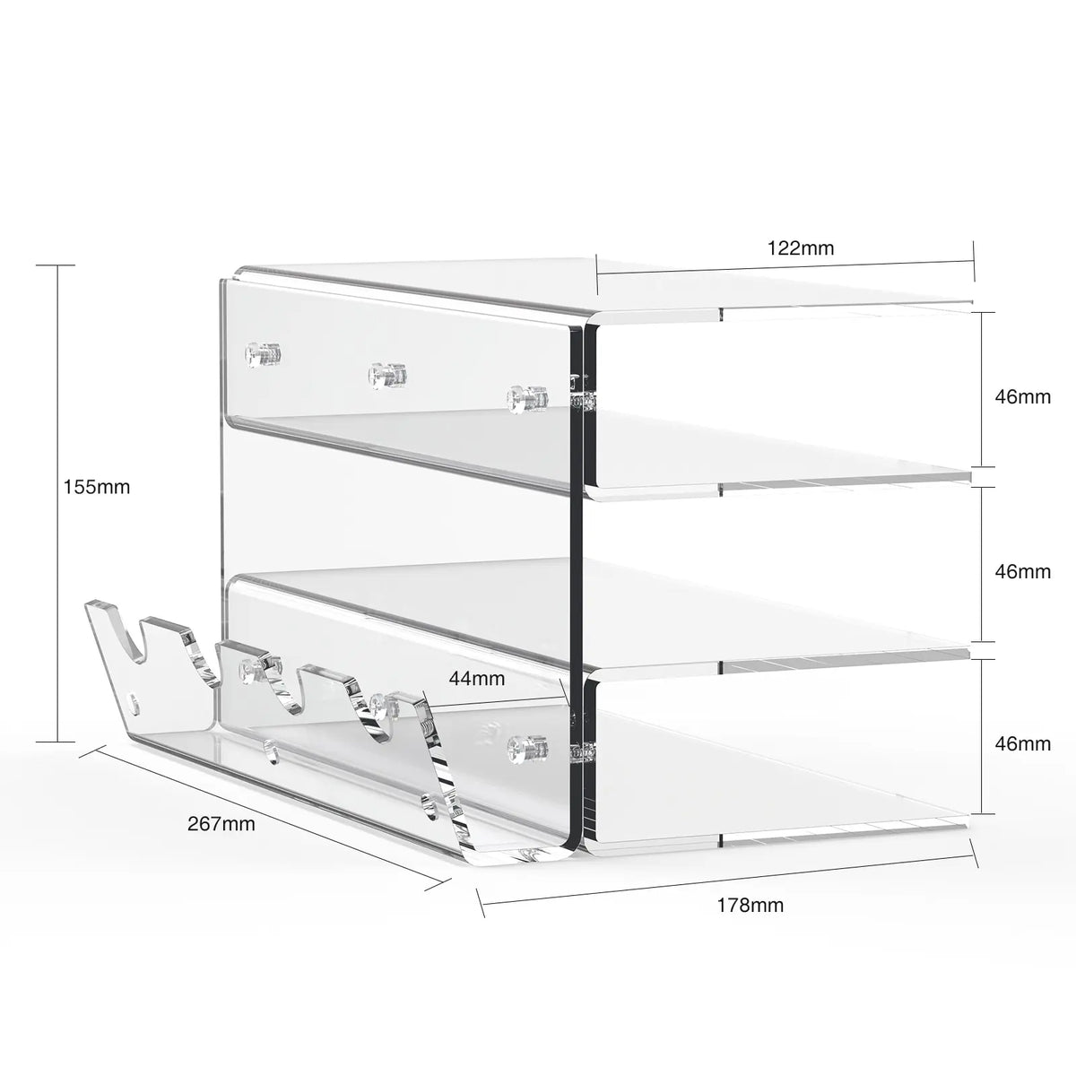 Three-Tier Acrylic Keyboard Stand