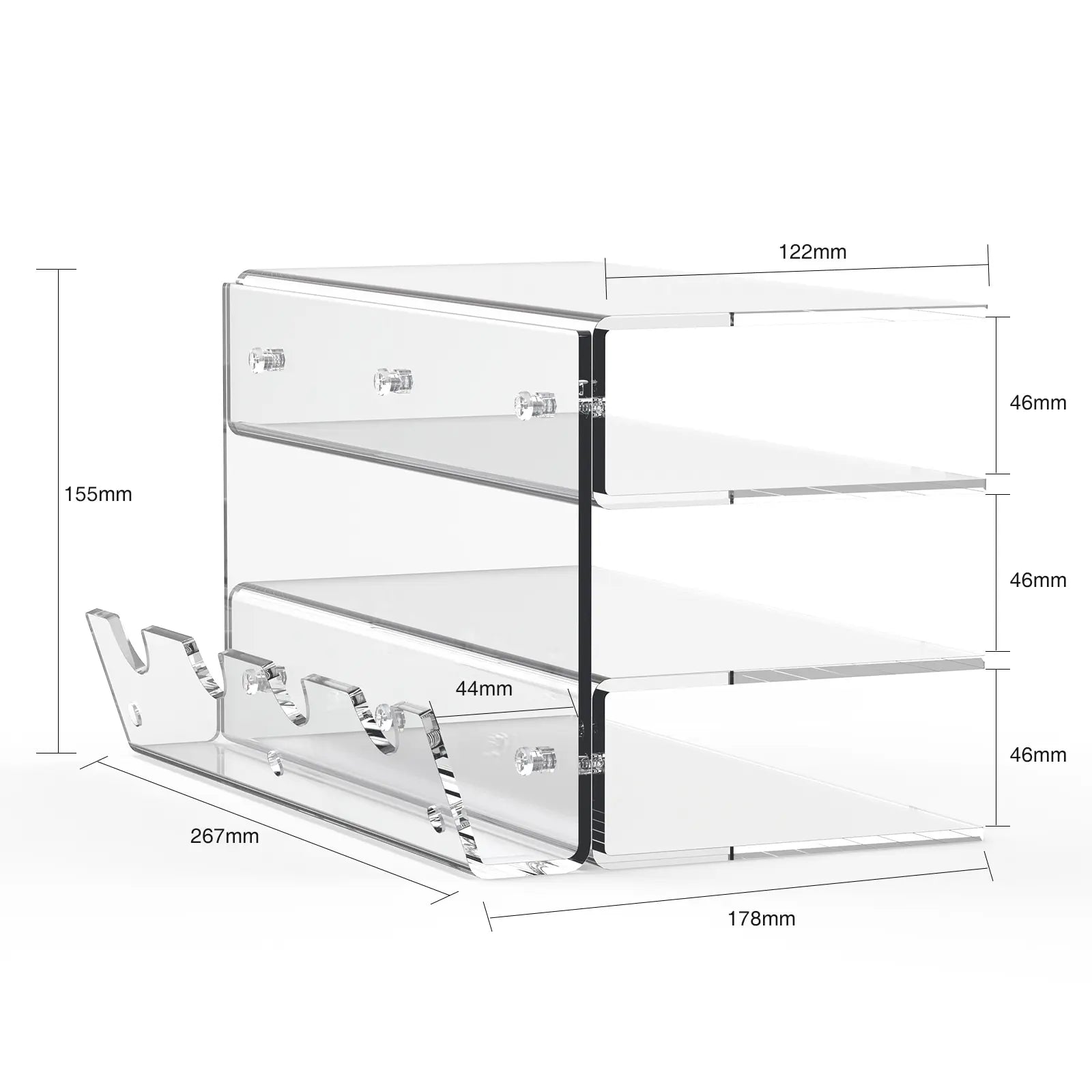 Three-Tier Acrylic Keyboard Stand