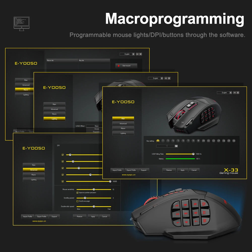 Programmable Wireless Gaming Mouse