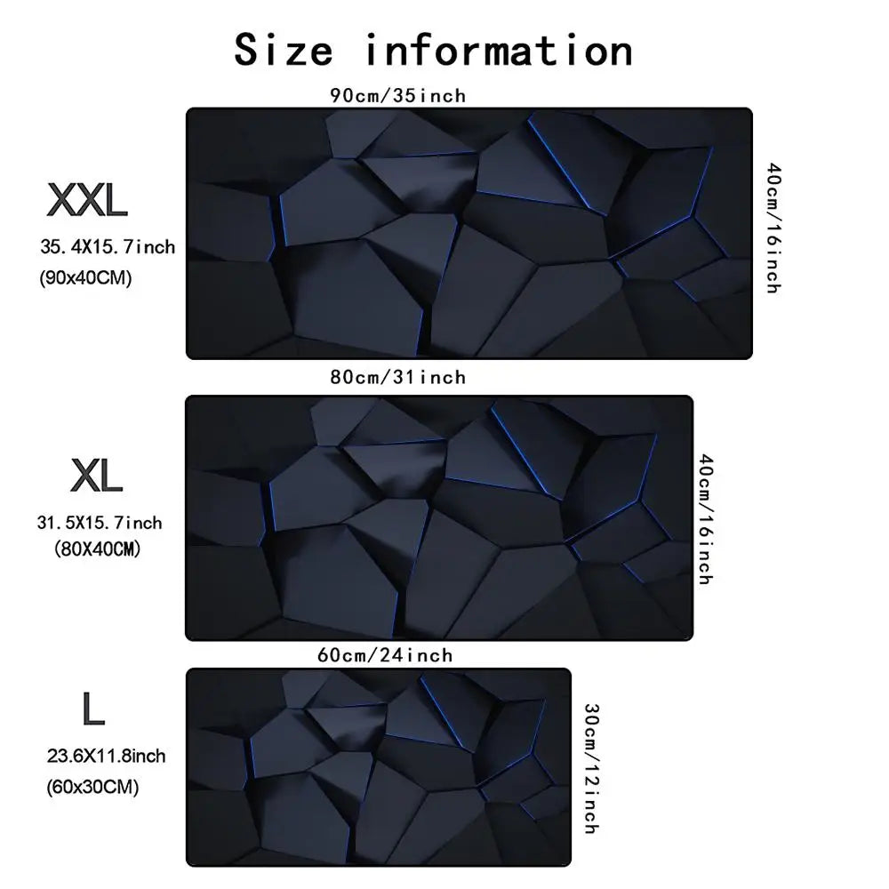 Geometric Non-Slip Gaming Mousepad
