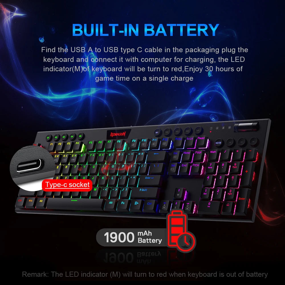 Redragon Wireless Mechanical Keyboard