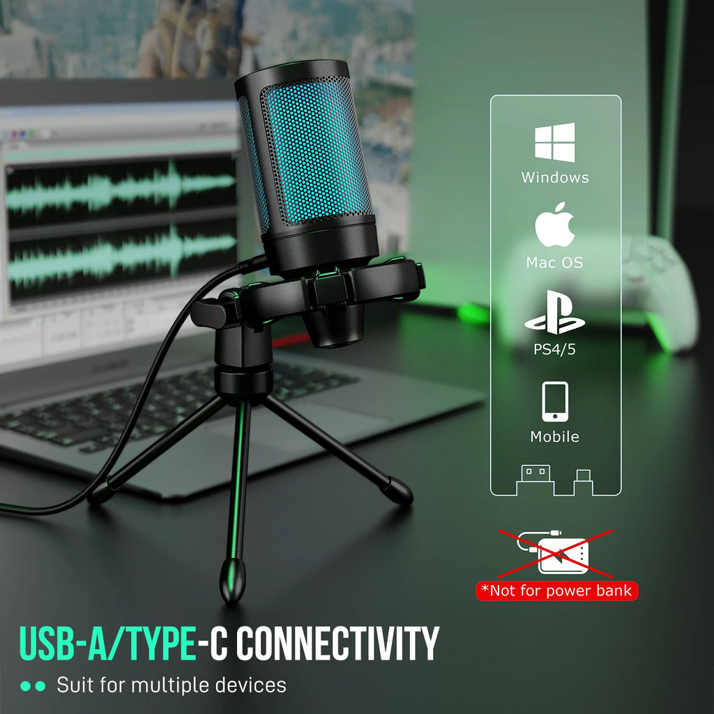 FIFINE RGB Gaming Microphone