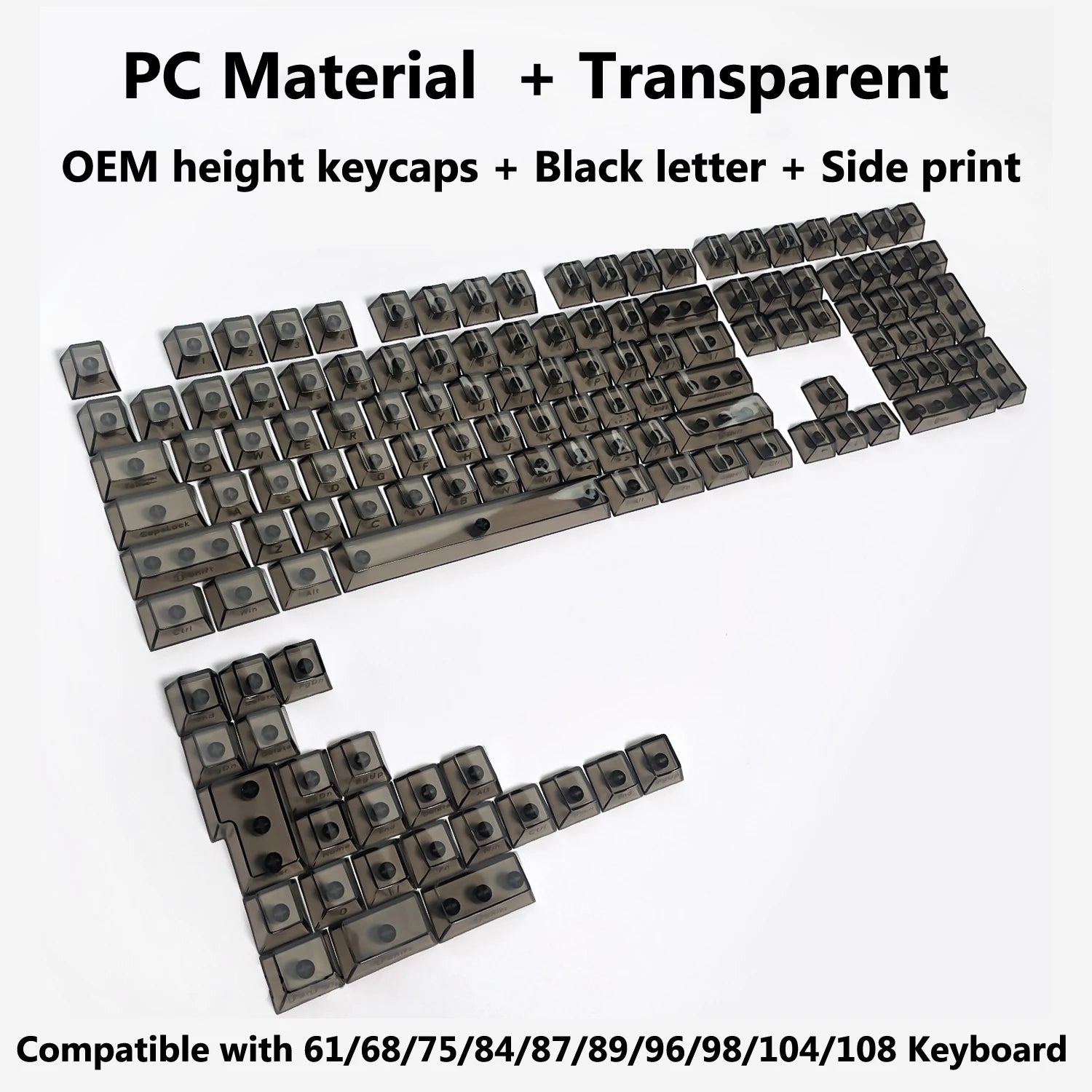 Transparent RGB Keyboard Keycaps