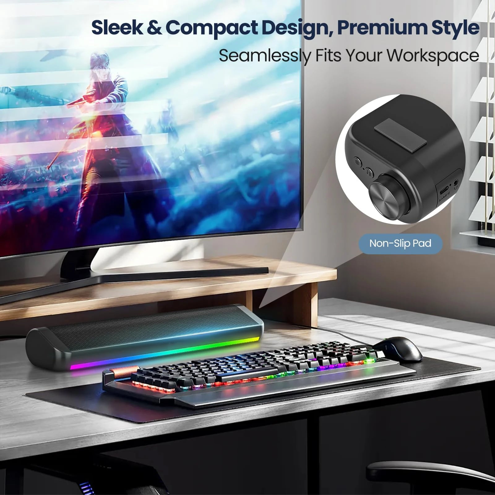 RGB Bluetooth Gaming Soundbar