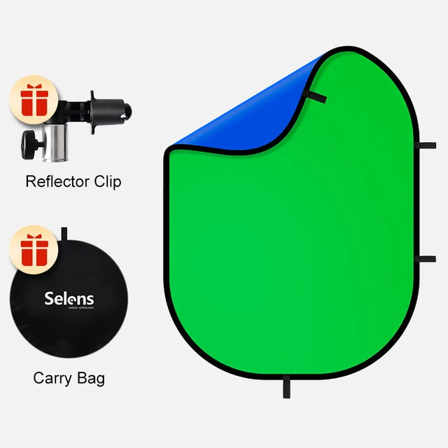 Foldable Green Blue Backdrop