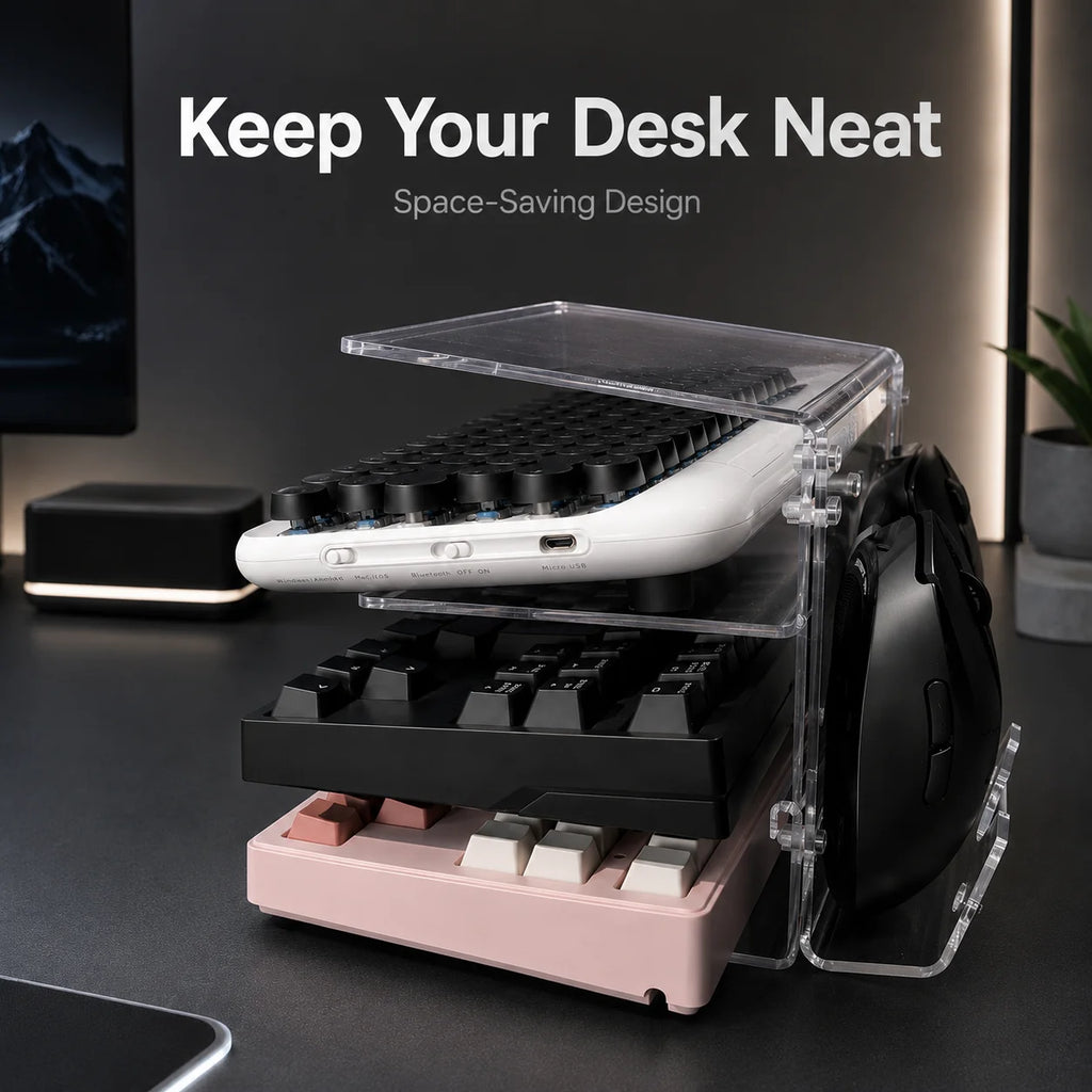 Three-Tier Acrylic Keyboard Stand