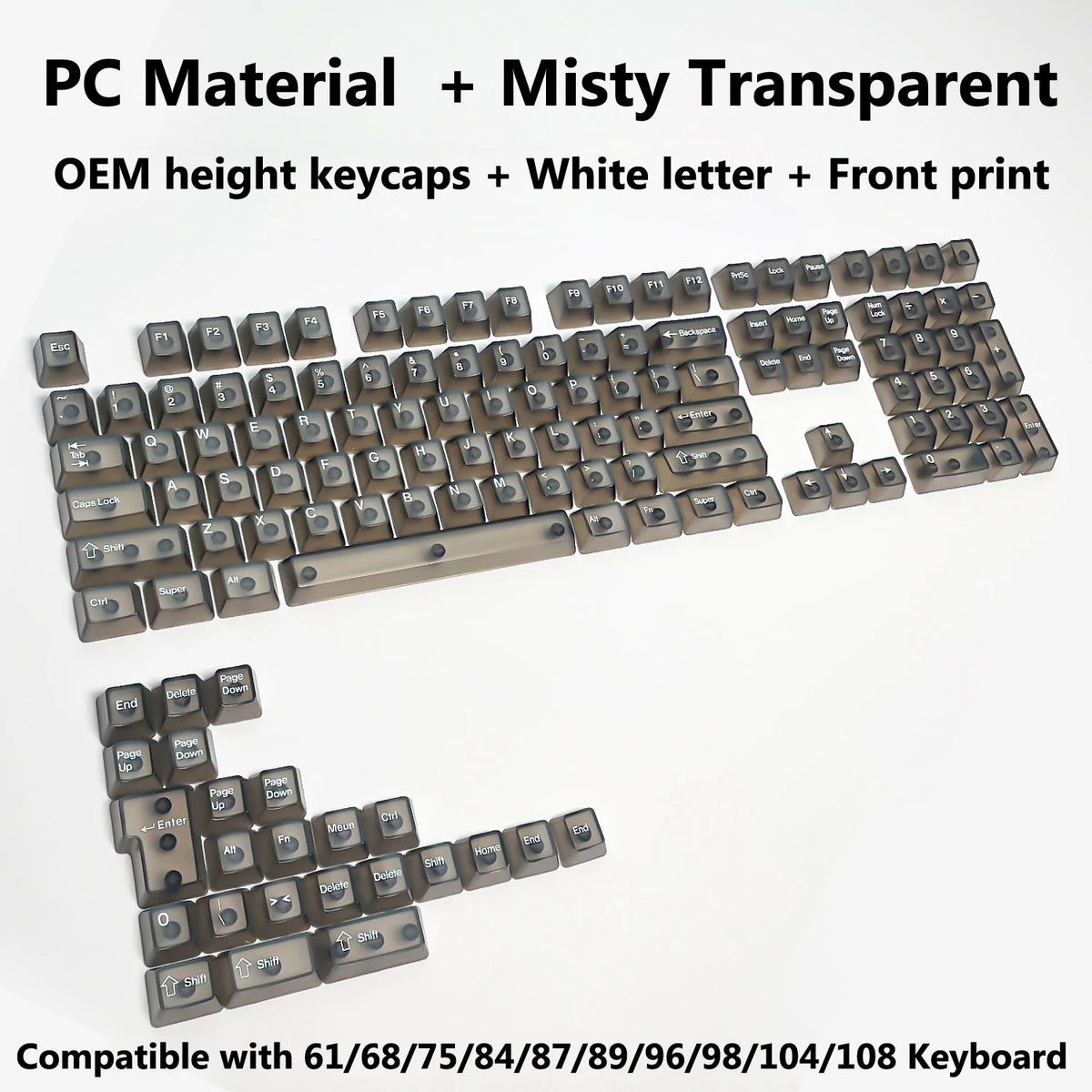 Transparent RGB Keyboard Keycaps