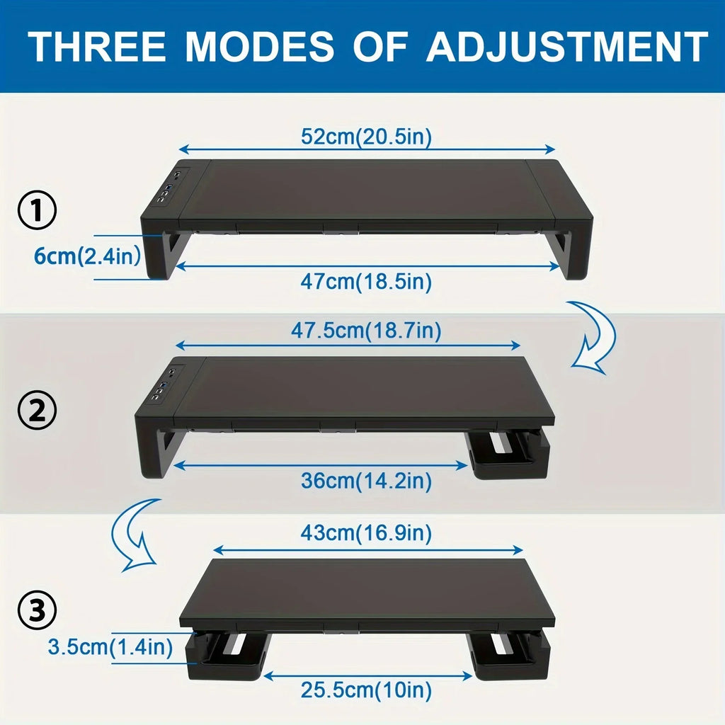 Adjustable Monitor Riser Stand