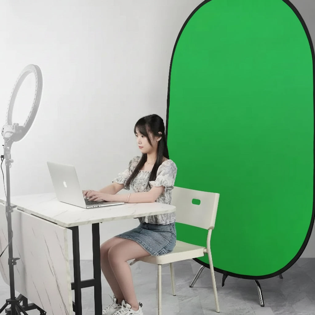 Foldable Green Blue Backdrop