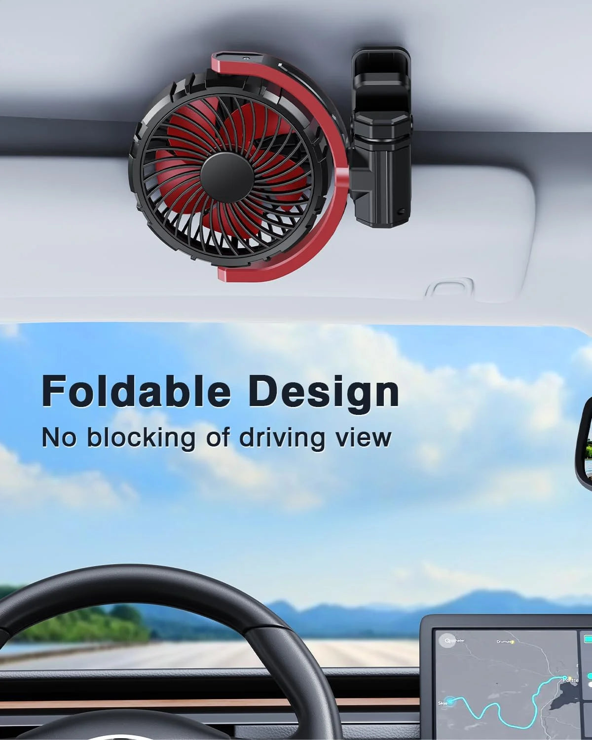 Rechargeable 900° Clip Fan