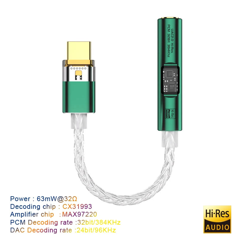 USB-C HiFi DAC Audio Adapter