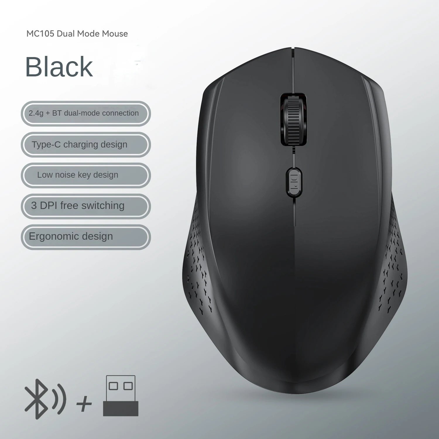 Silent Dual-Mode Wireless Mouse