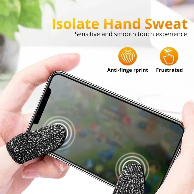 Anti-Sweat Mobile Gaming Finger Sleeves