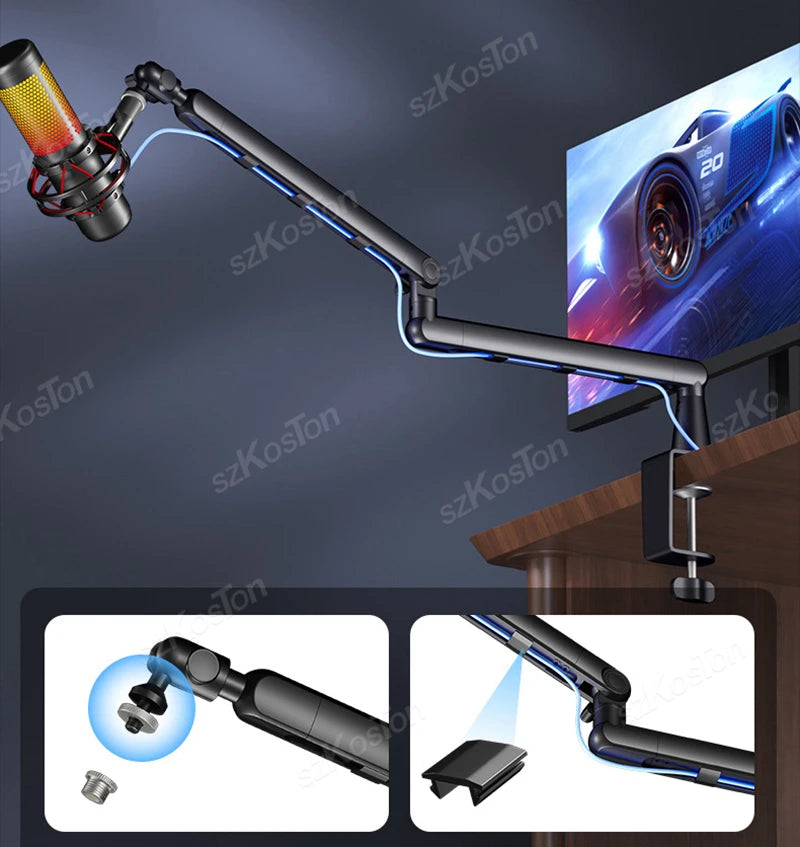 Low-Profile Microphone Boom Arm