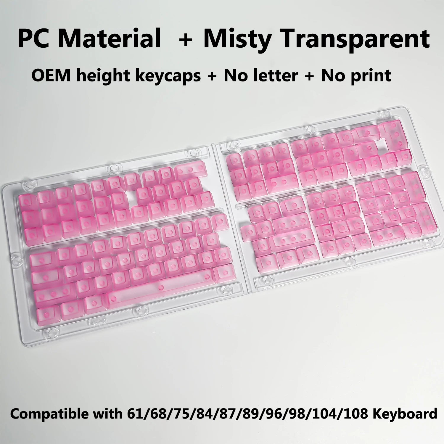 Transparent RGB Keyboard Keycaps
