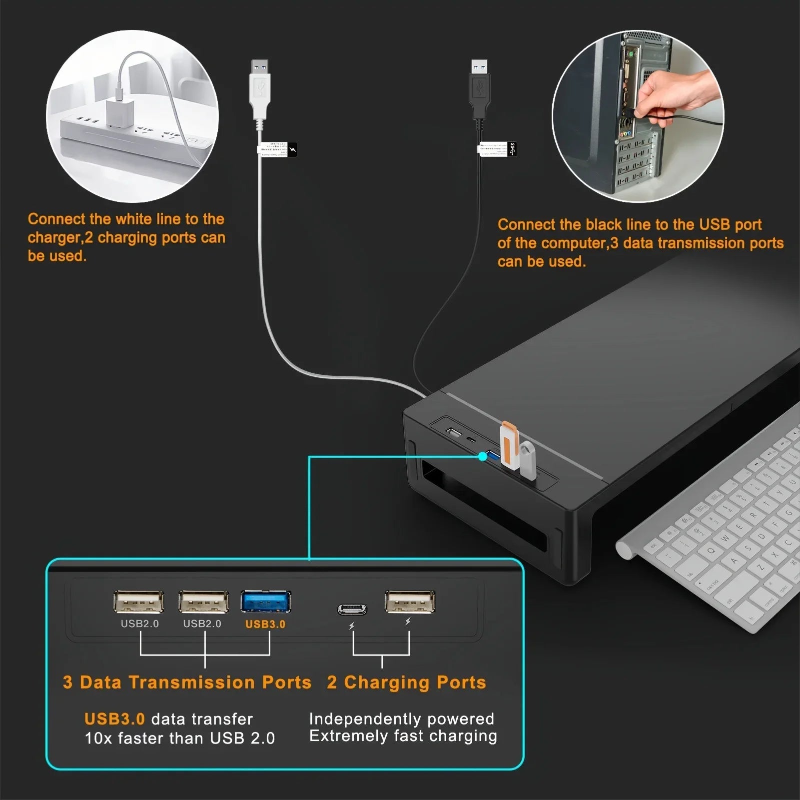 Adjustable Monitor Riser Stand