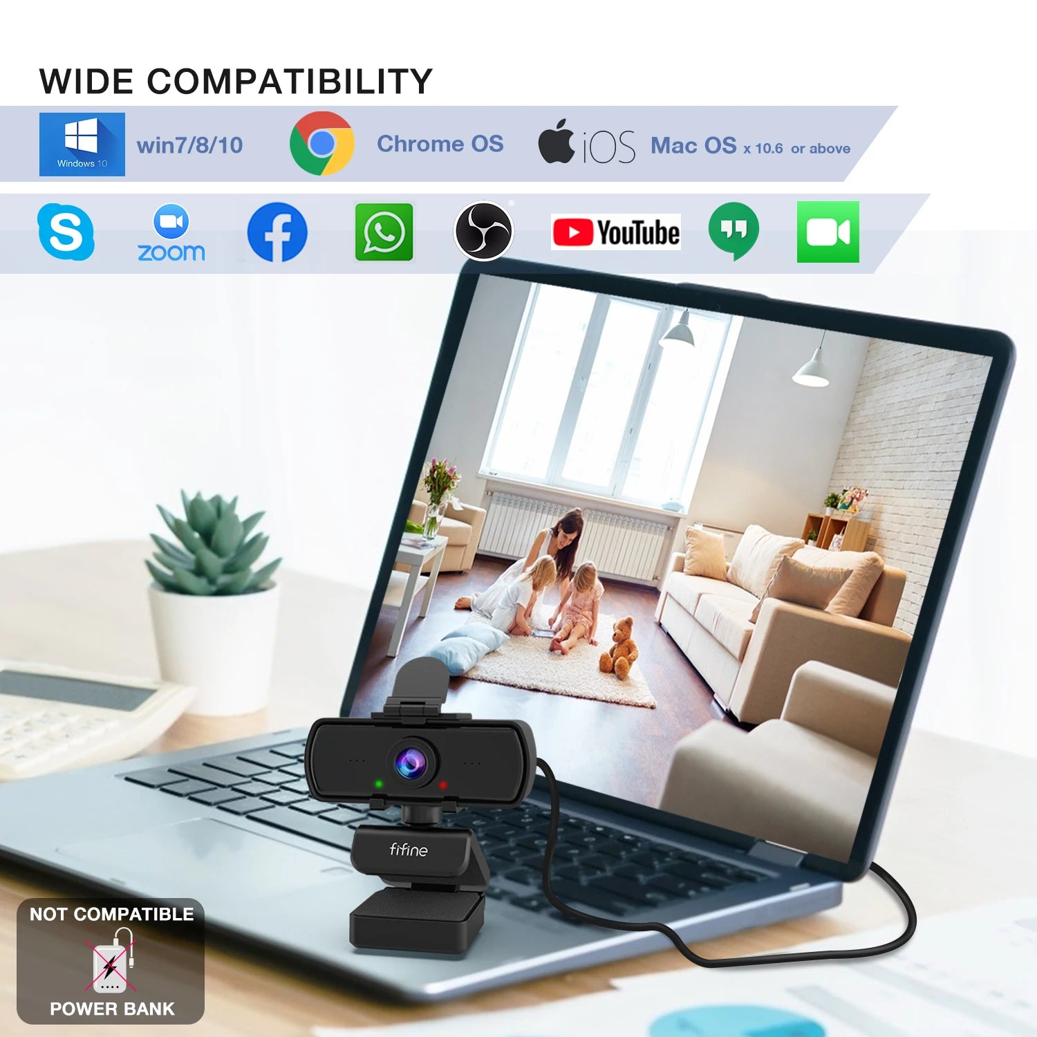 FIFINE 1440p Streaming Webcam